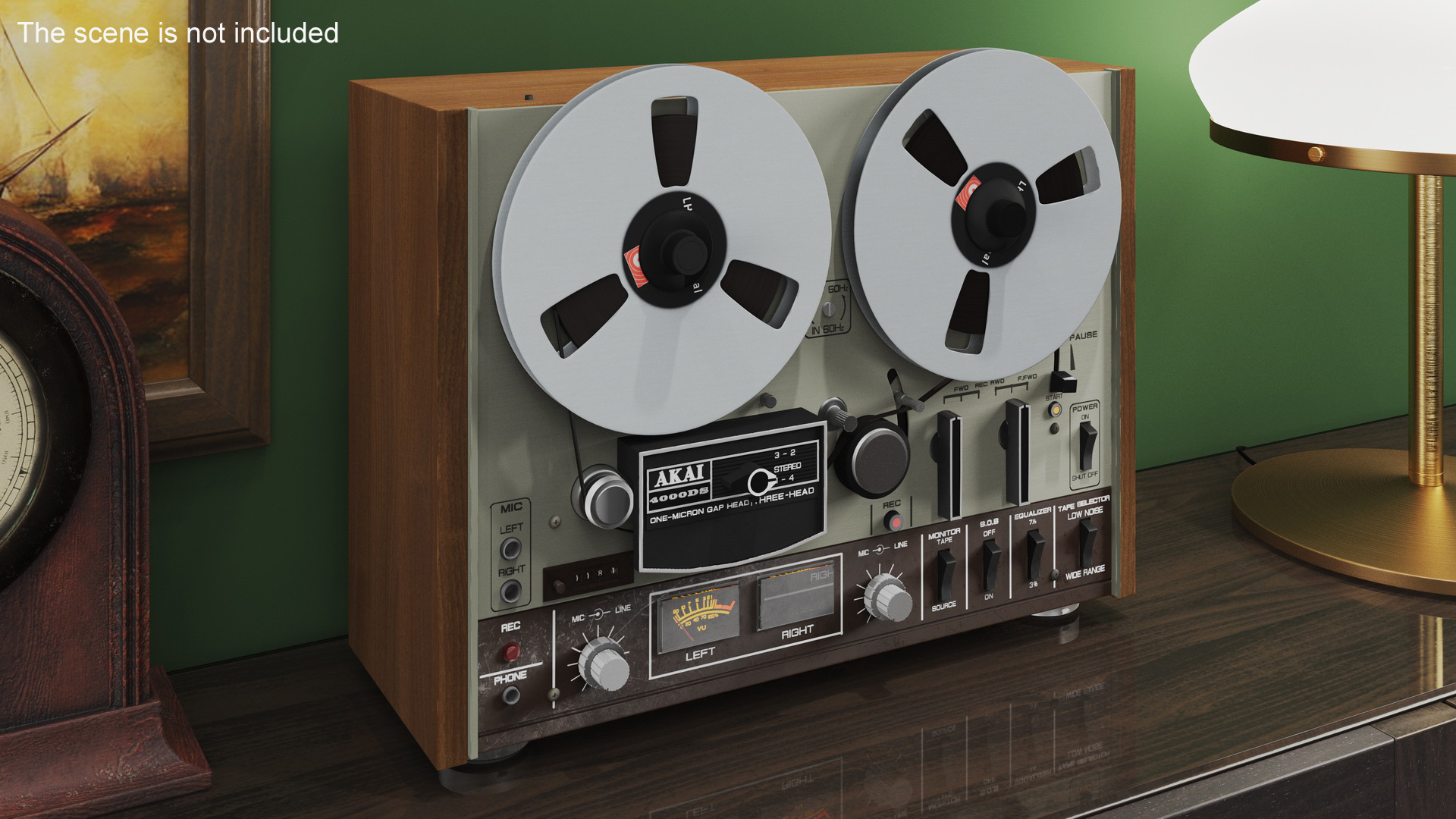 3D Reel-to-Reel Tape Recorder AKAI 4000DS model