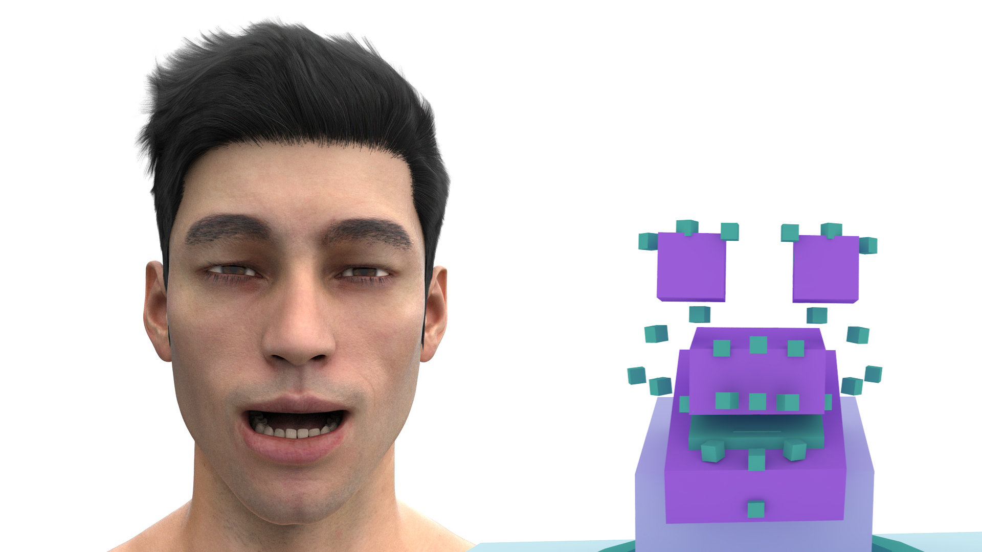 3D UFC MMA Fighter Fur Rigged