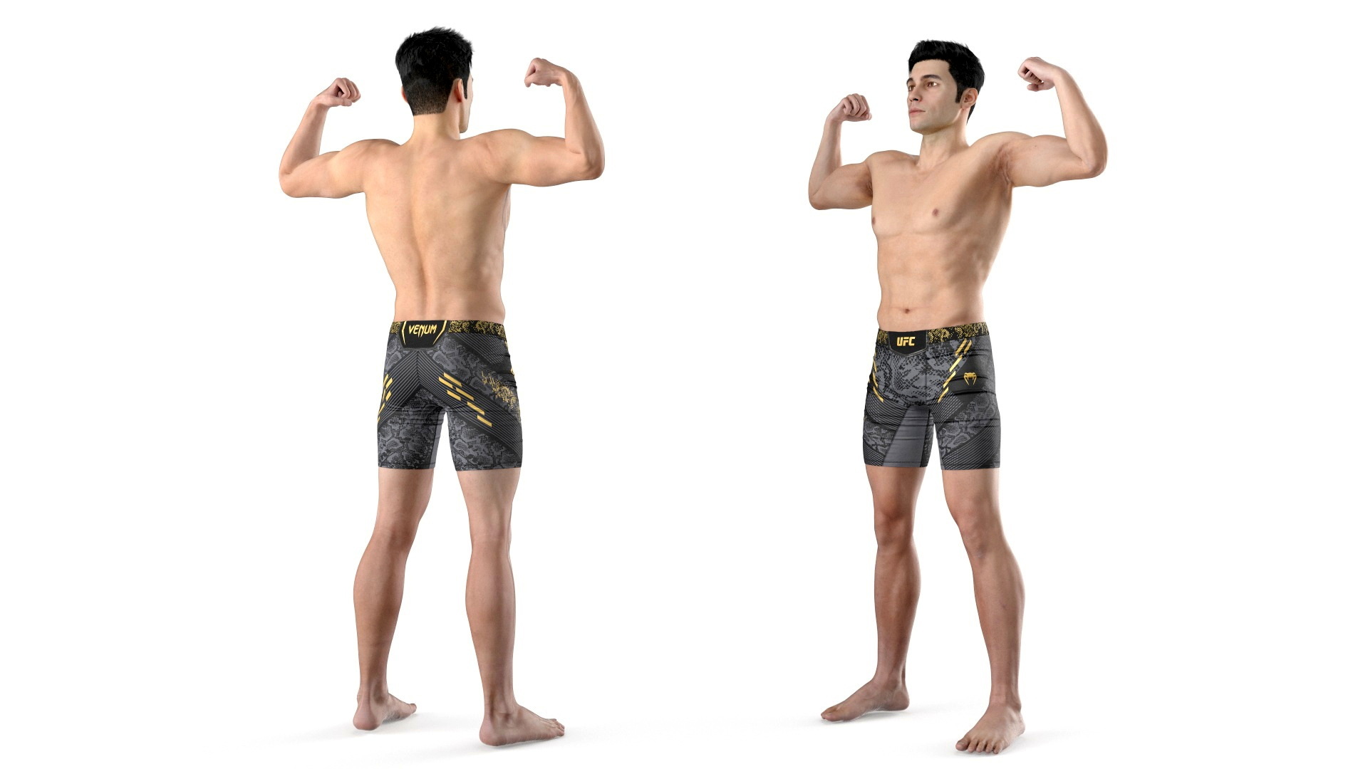 3D UFC MMA Fighter Fur Rigged
