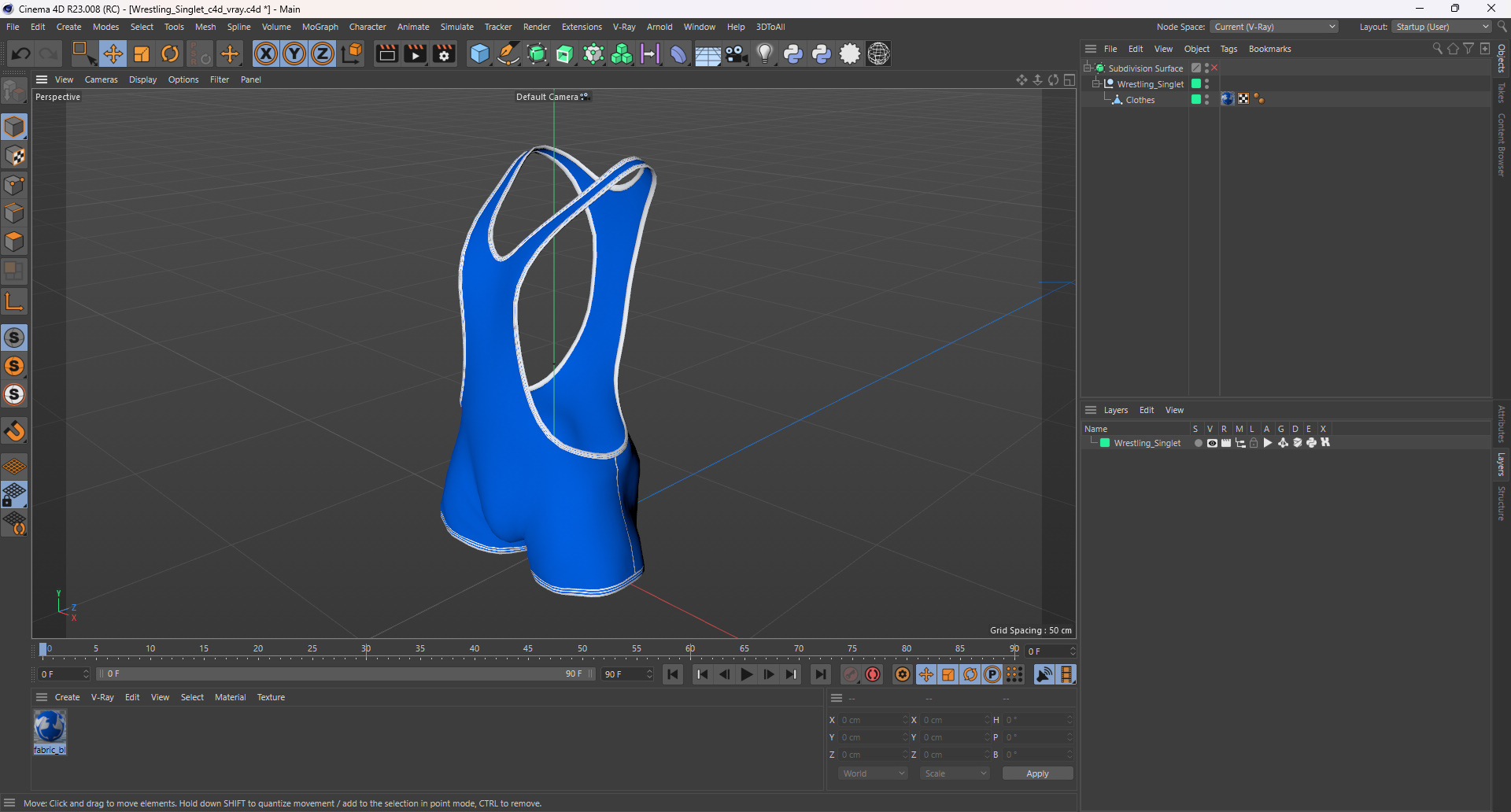 Wrestling Singlet 3D