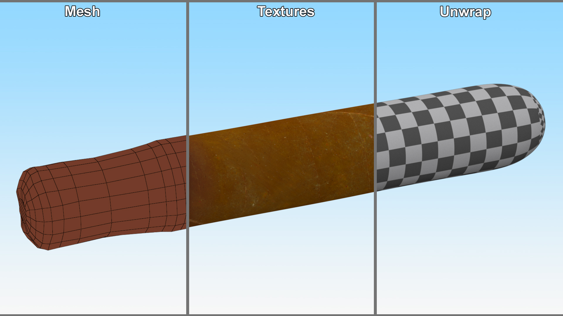 3D model Cuban Cigar Short Smoking