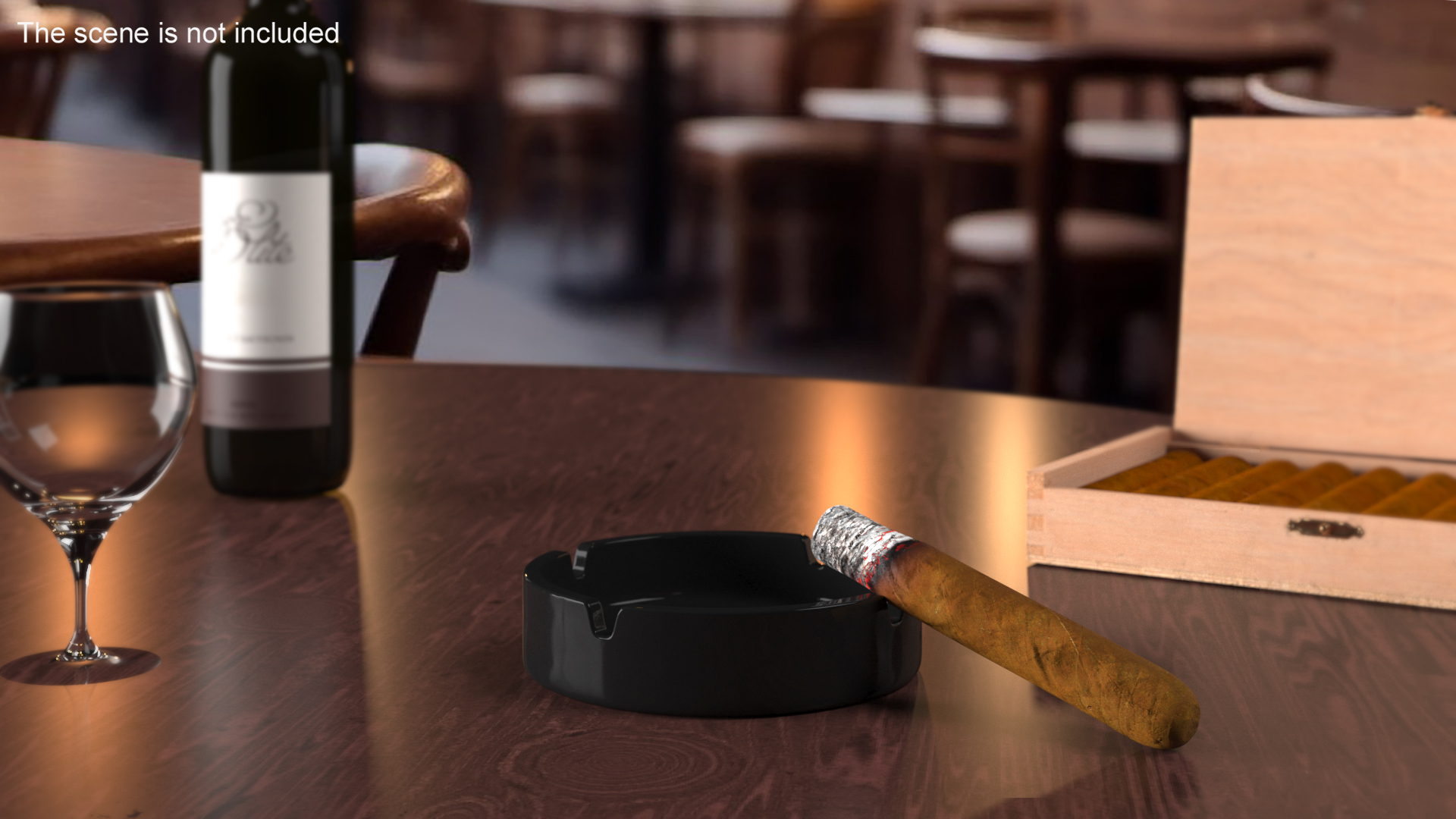 3D model Cuban Cigar Short Smoking