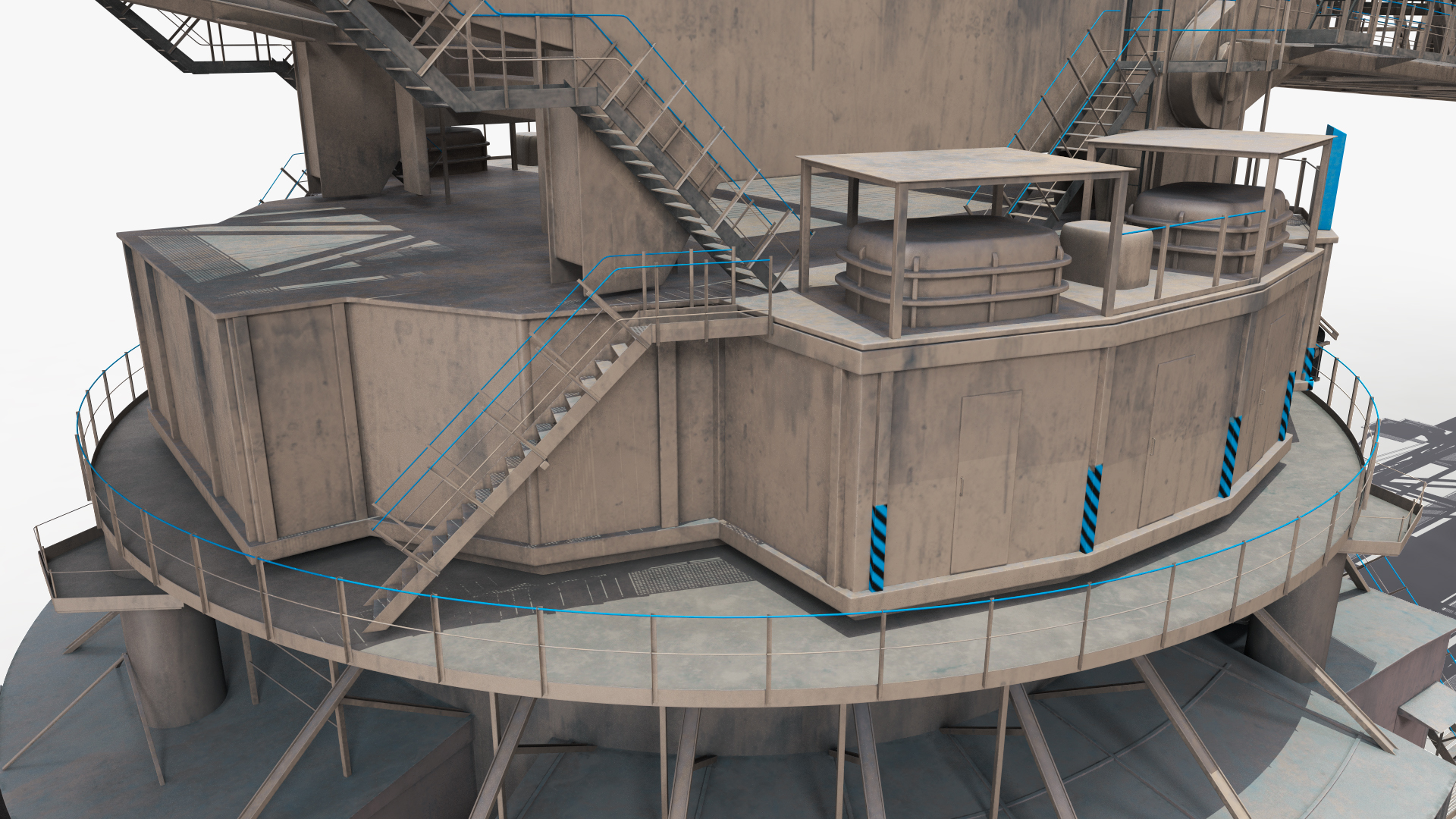 3D Mining Multi Bucket Wheel Excavator Rigged for Maya