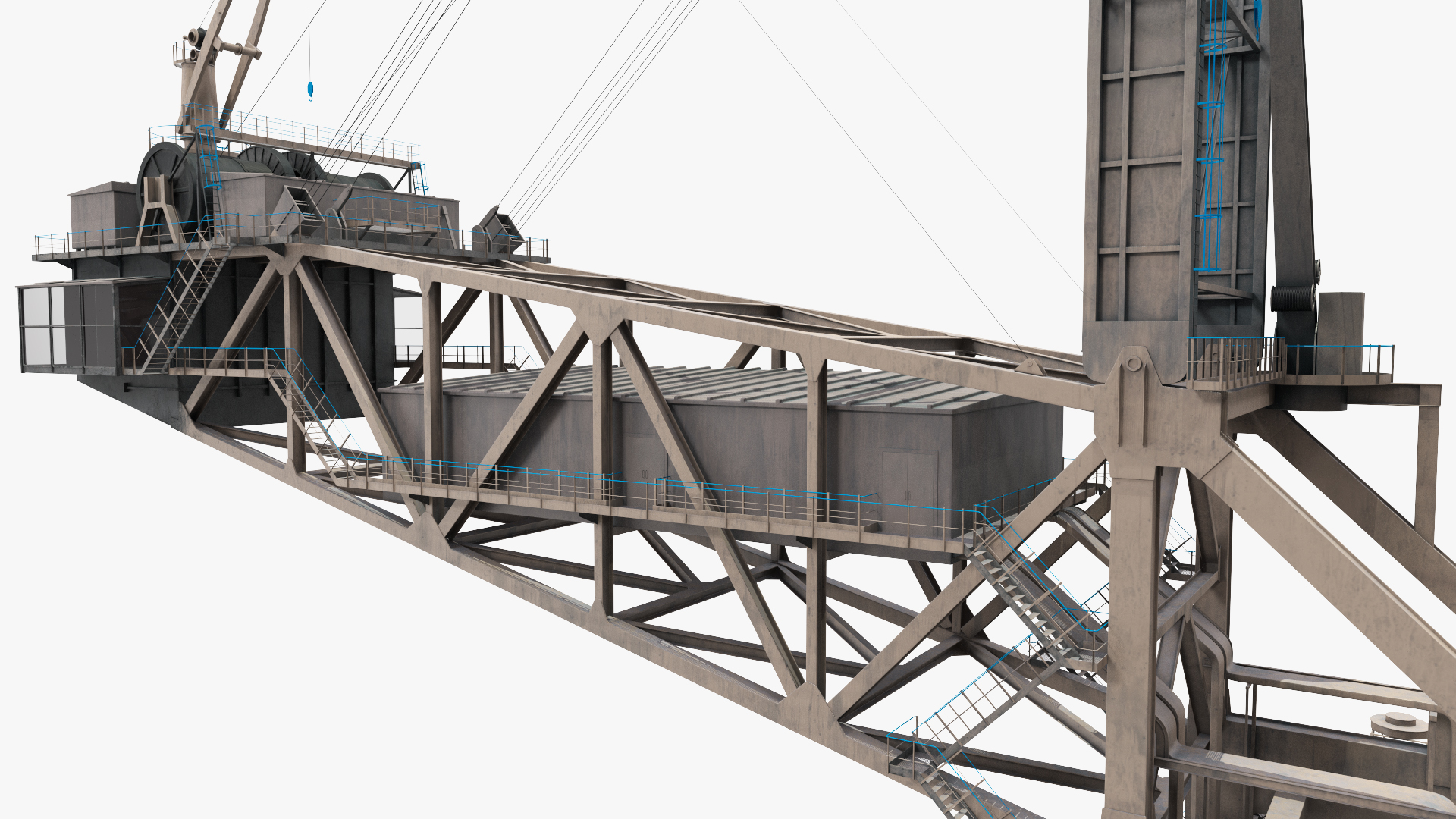 3D Mining Multi Bucket Wheel Excavator Rigged for Maya