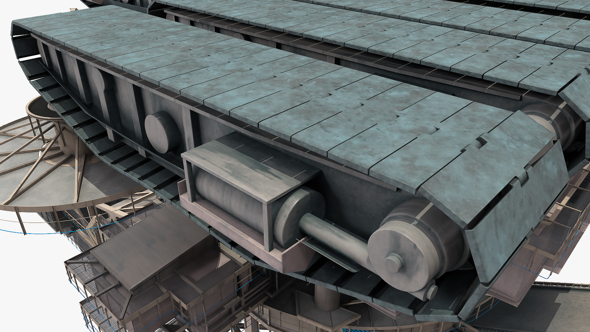 3D Mining Multi Bucket Wheel Excavator Rigged for Maya
