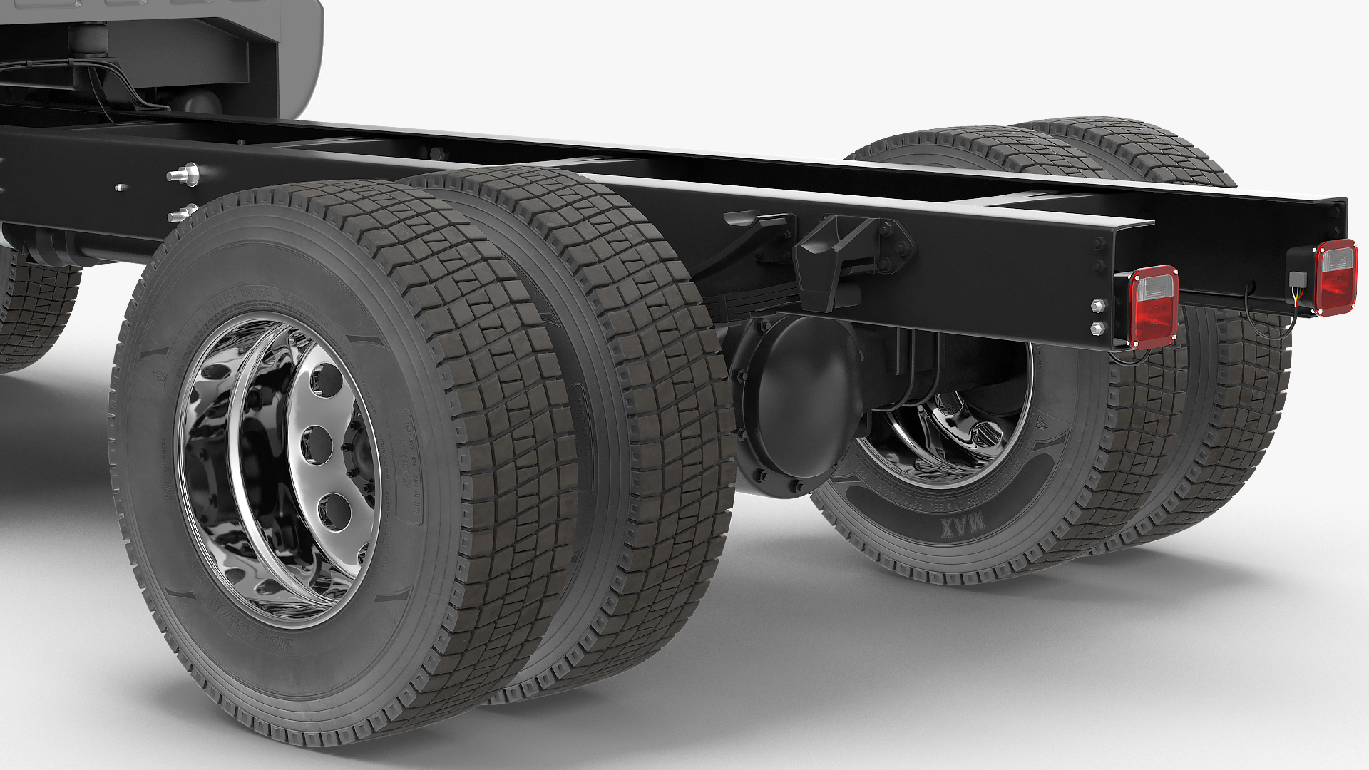 3D Crew Cab Chassis Truck Generic Simple Interior