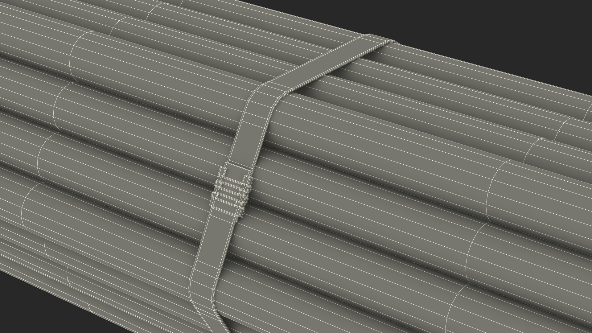 Steel Pipes Bundle 2 Meters 3D