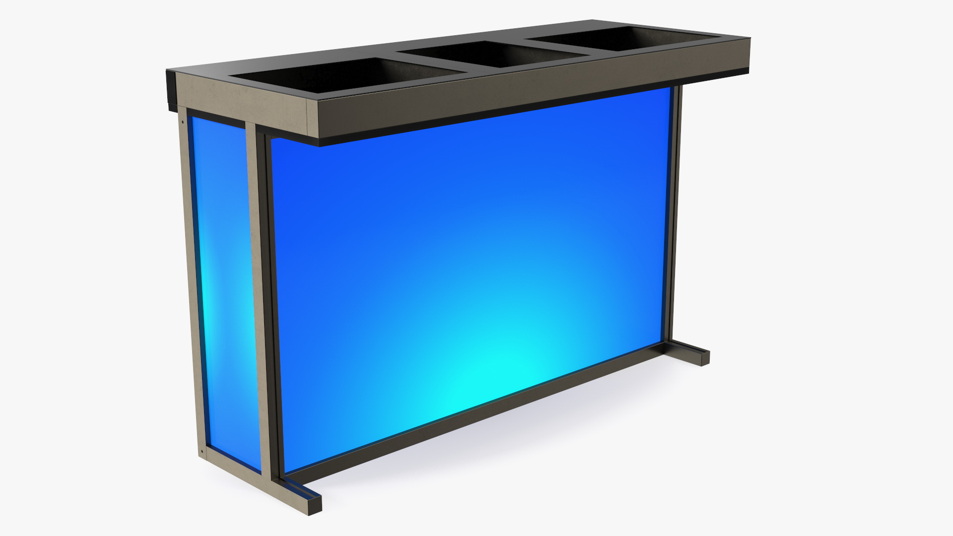 DJ Stand with Blue Lighting 3D