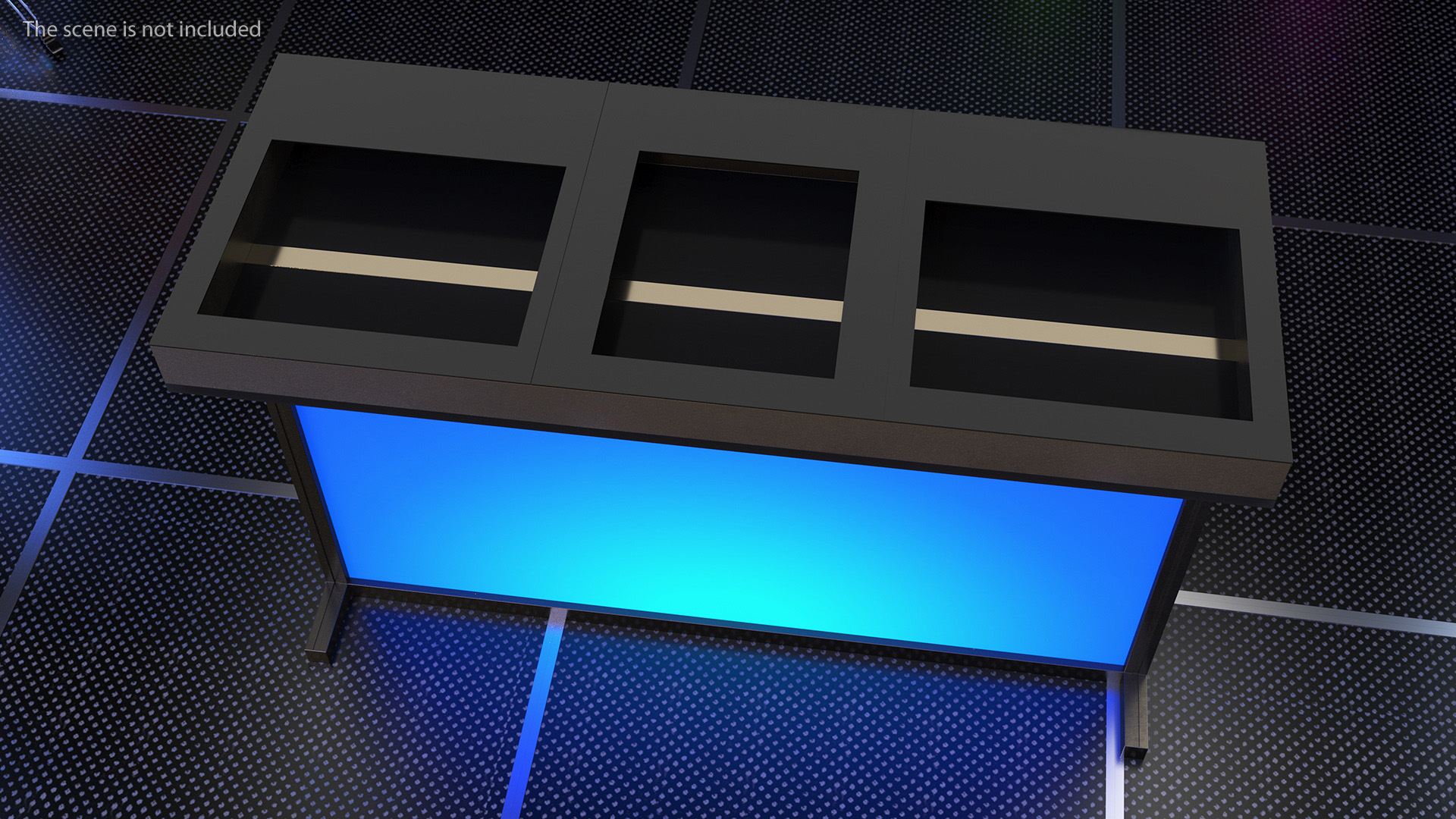 DJ Stand with Blue Lighting 3D
