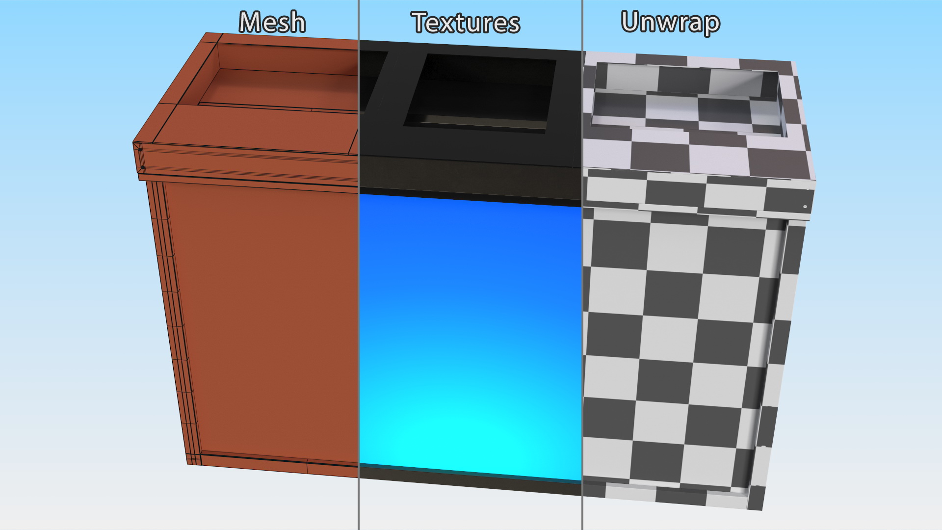 DJ Stand with Blue Lighting 3D