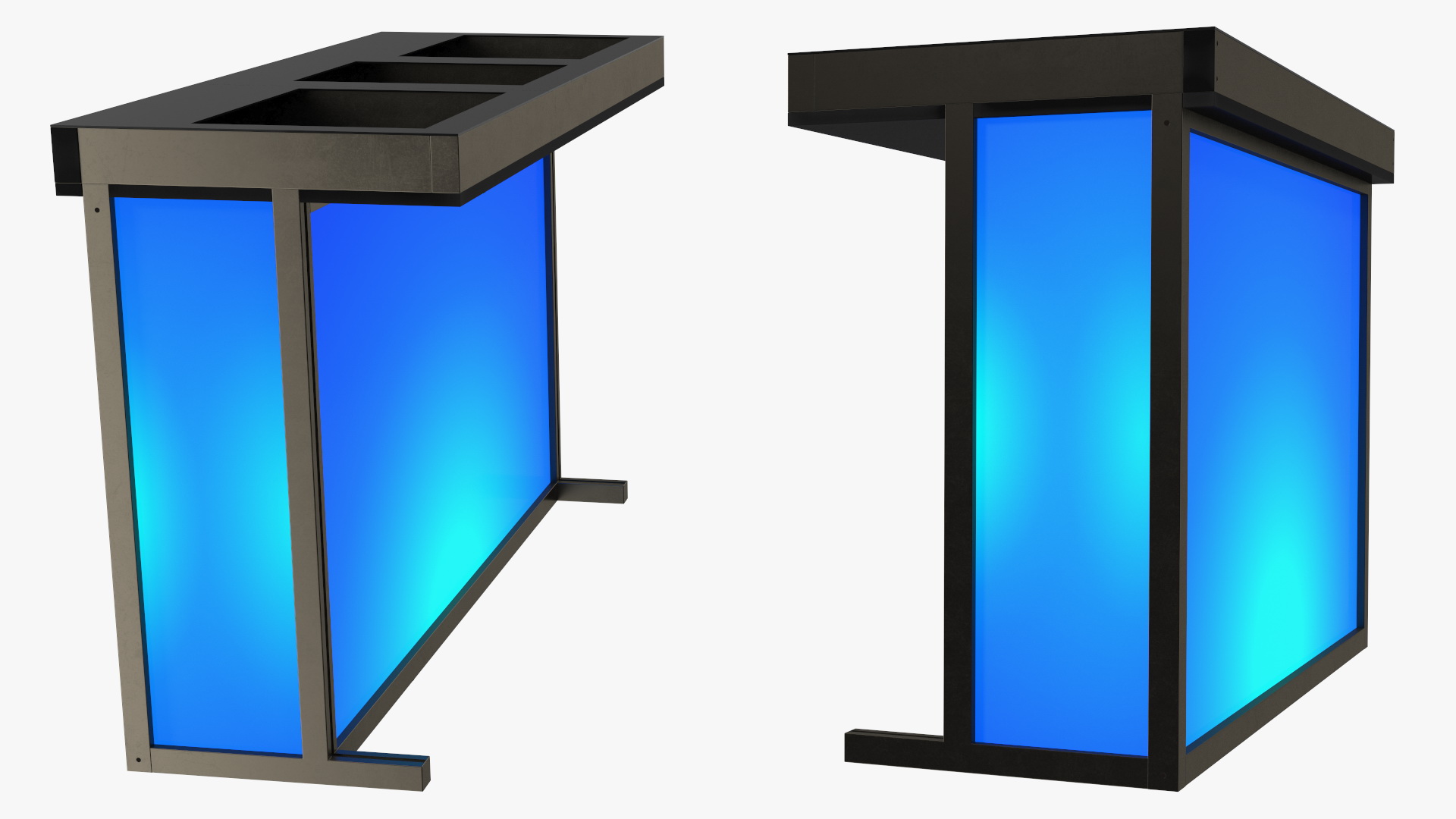 DJ Stand with Blue Lighting 3D