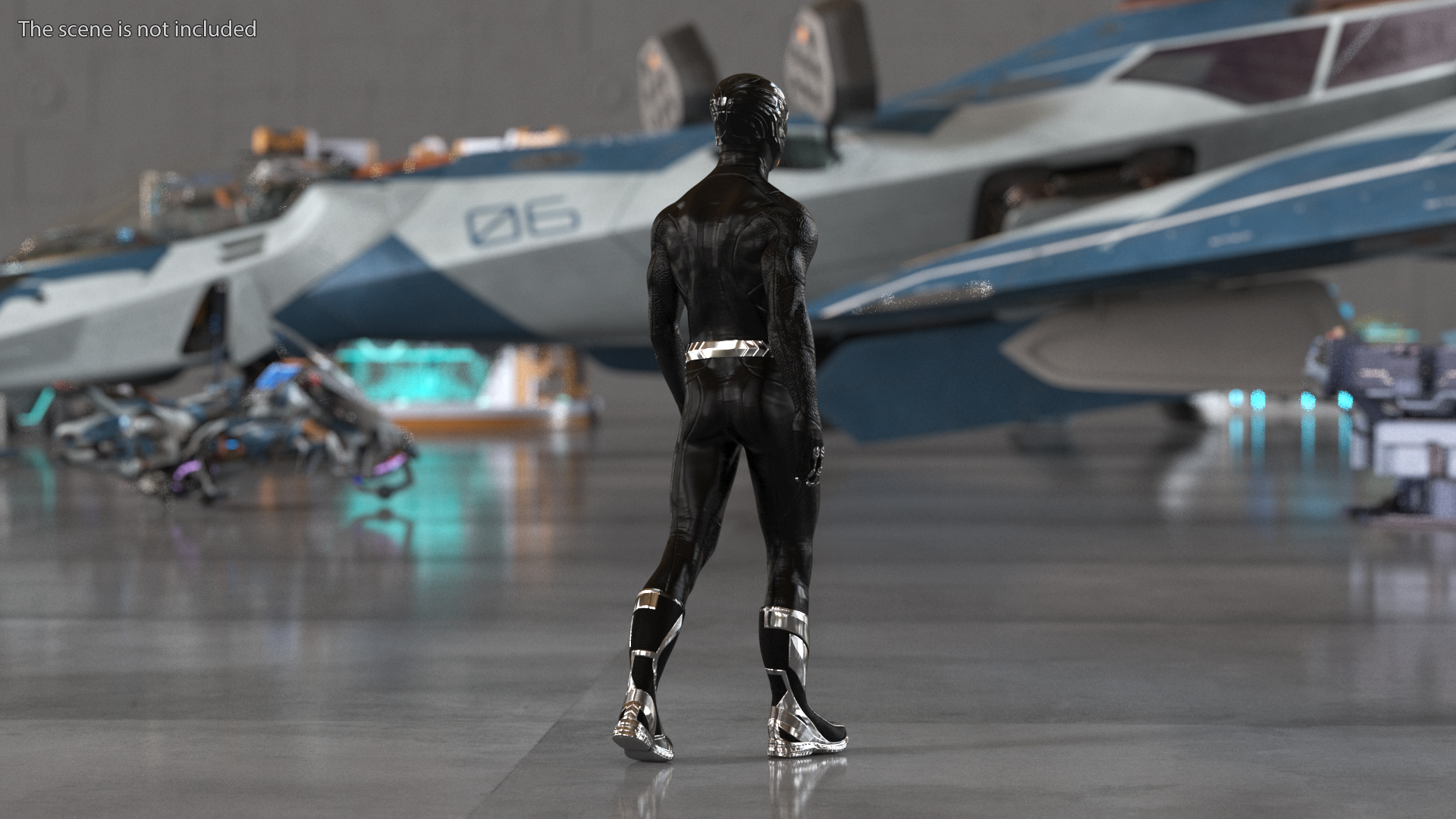 Masked Superhero Walking Pose 3D model