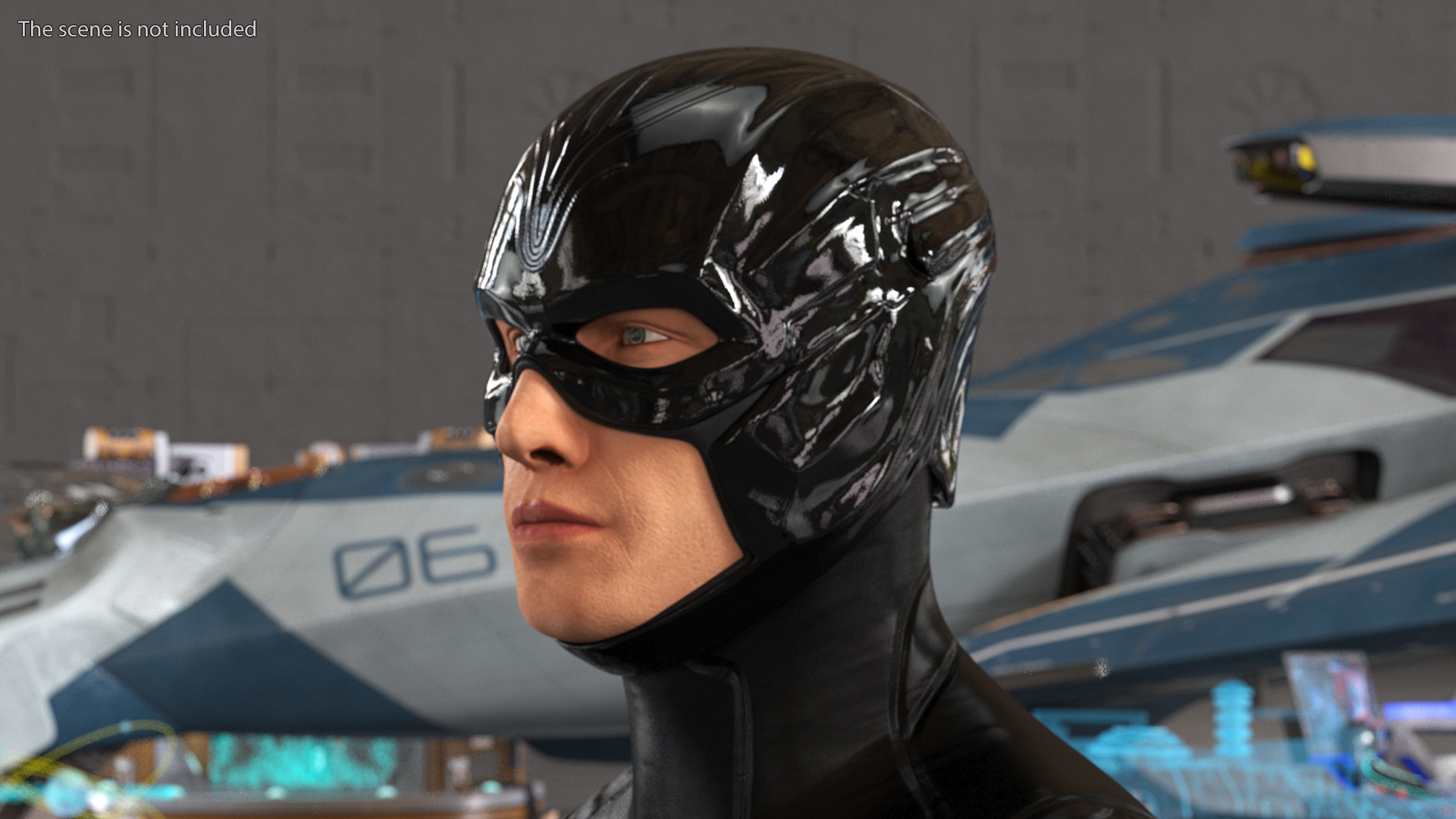 Masked Superhero Walking Pose 3D model
