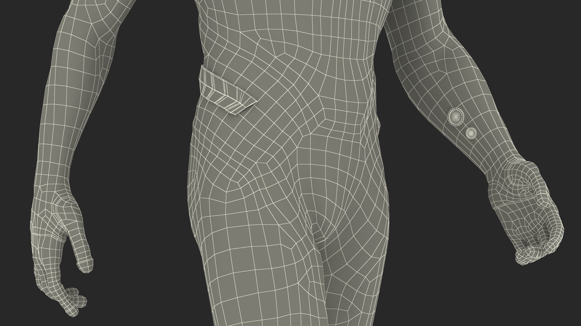 Masked Superhero Walking Pose 3D model