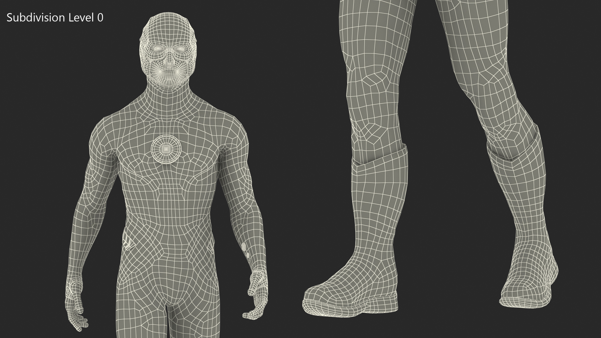 Masked Superhero Walking Pose 3D model