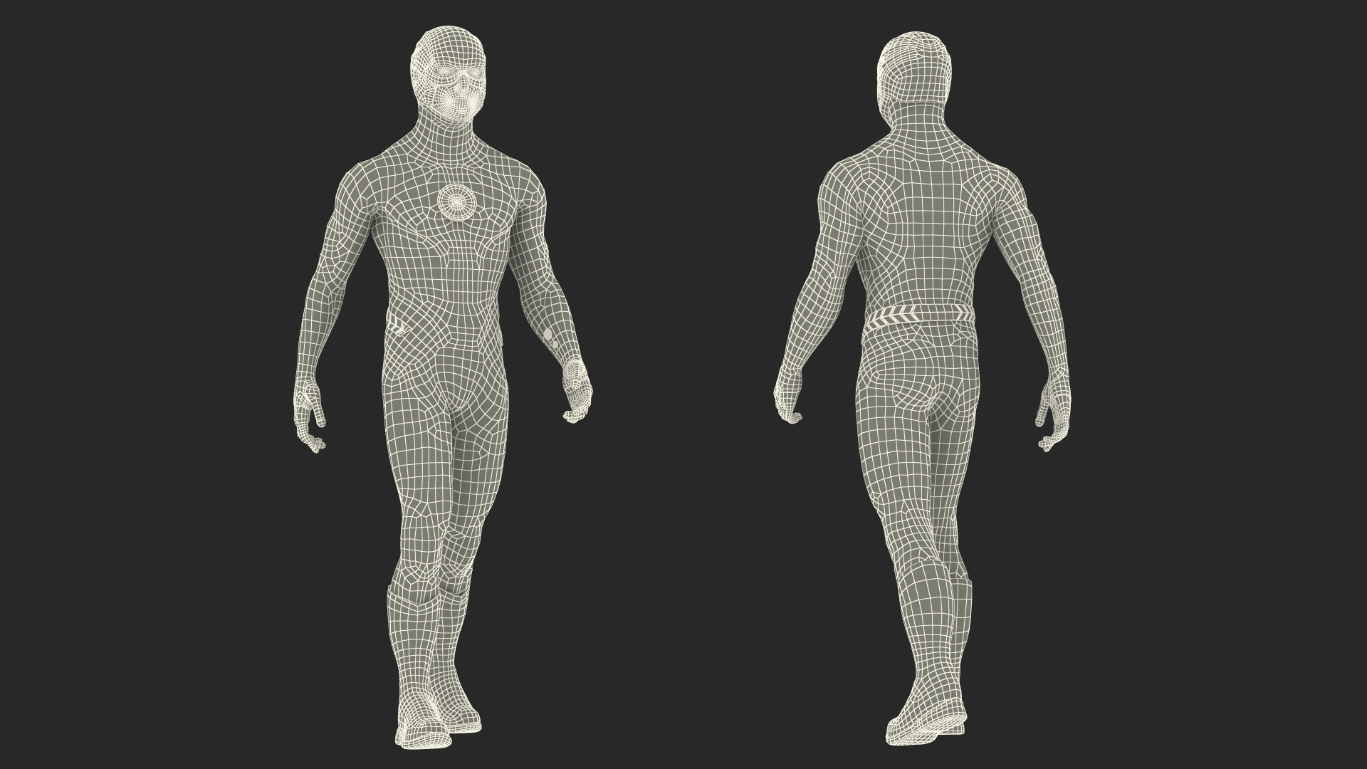 Masked Superhero Walking Pose 3D model