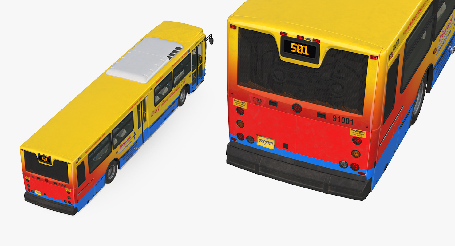 3D model Bus Nabi Model 416 NYC Airport Express Rigged