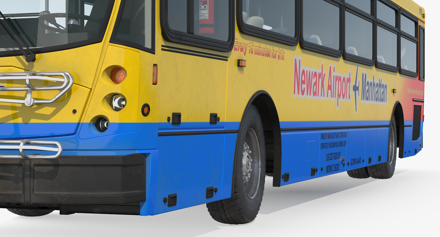 3D model Bus Nabi Model 416 NYC Airport Express Rigged