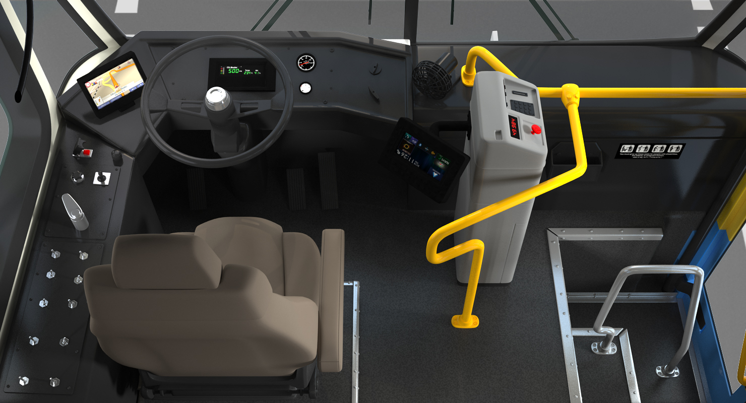 3D model Bus Nabi Model 416 NYC Airport Express Rigged