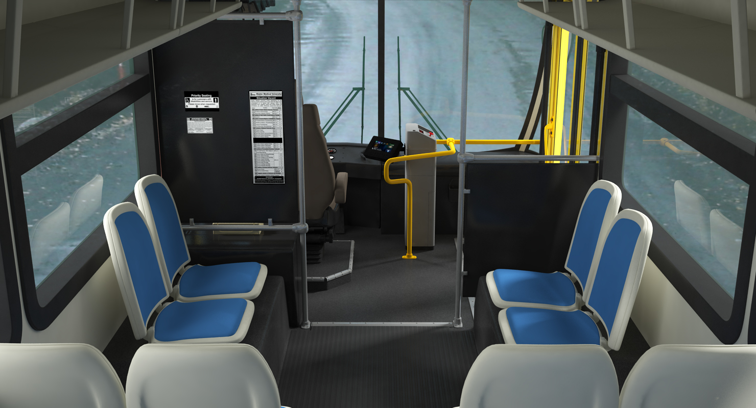 3D model Bus Nabi Model 416 NYC Airport Express Rigged