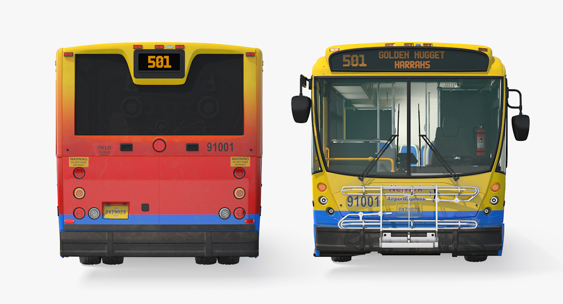 3D model Bus Nabi Model 416 NYC Airport Express Rigged