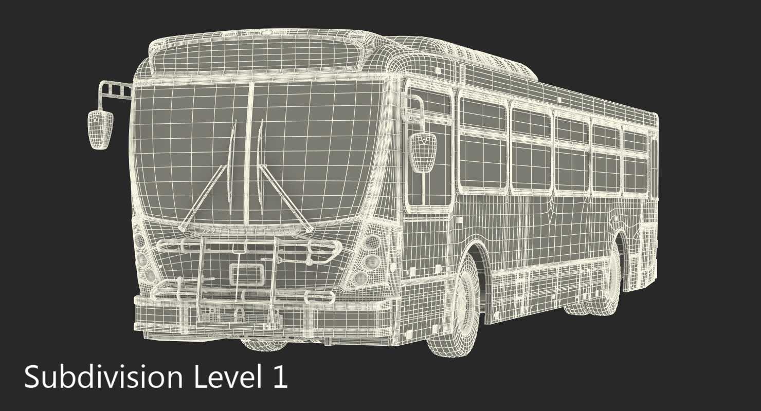 3D model Bus Nabi Model 416 NYC Airport Express Rigged