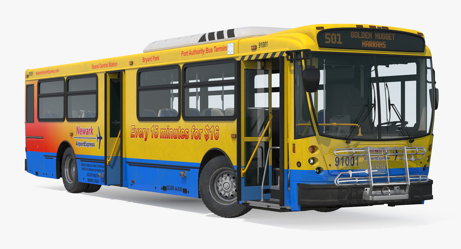 3D model Bus Nabi Model 416 NYC Airport Express Rigged