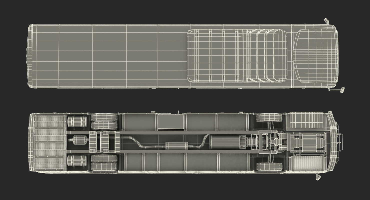 3D model Bus Nabi Model 416 NYC Airport Express Rigged
