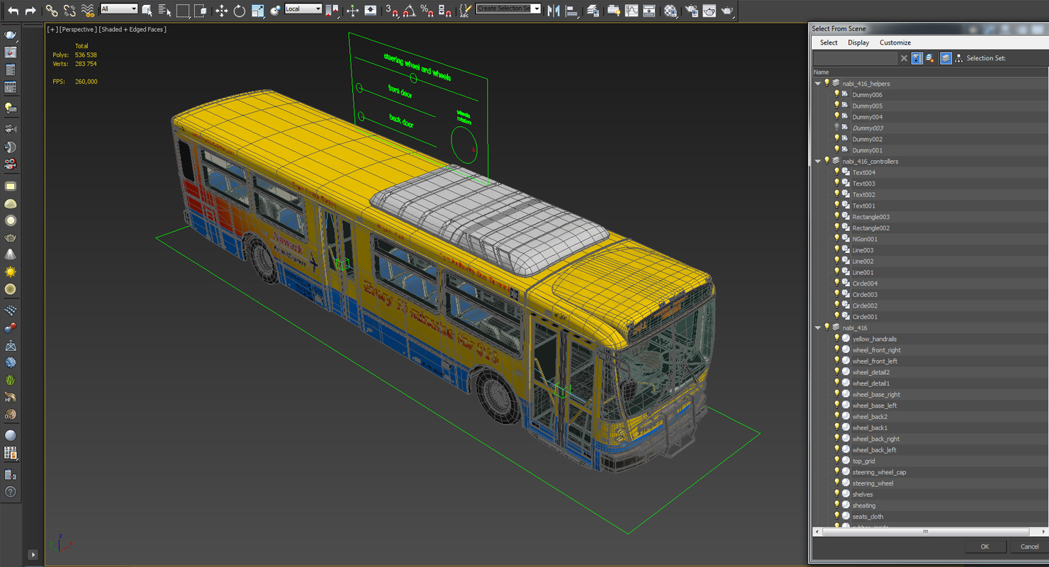 3D model Bus Nabi Model 416 NYC Airport Express Rigged