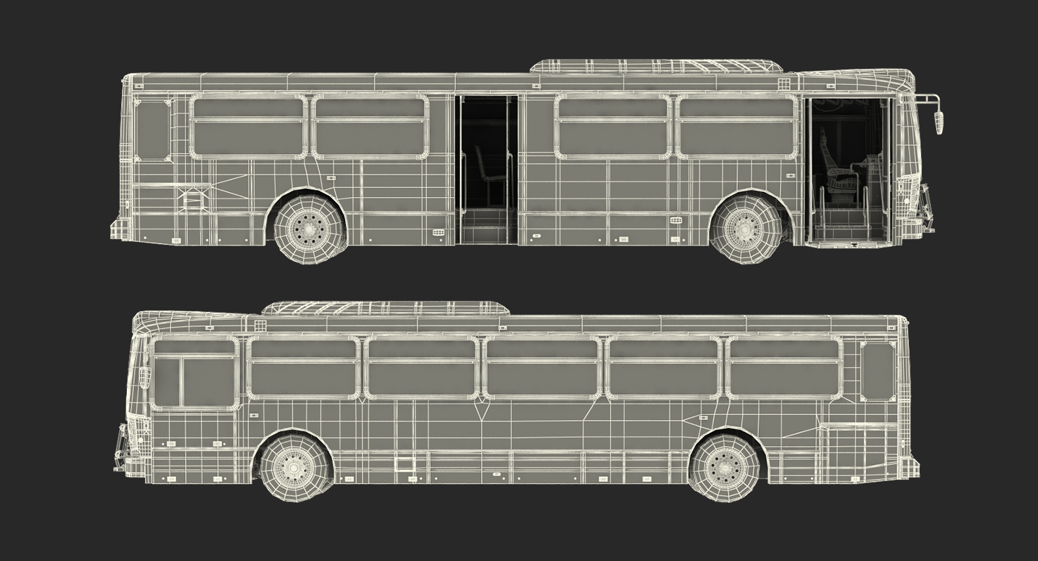 3D model Bus Nabi Model 416 NYC Airport Express Rigged