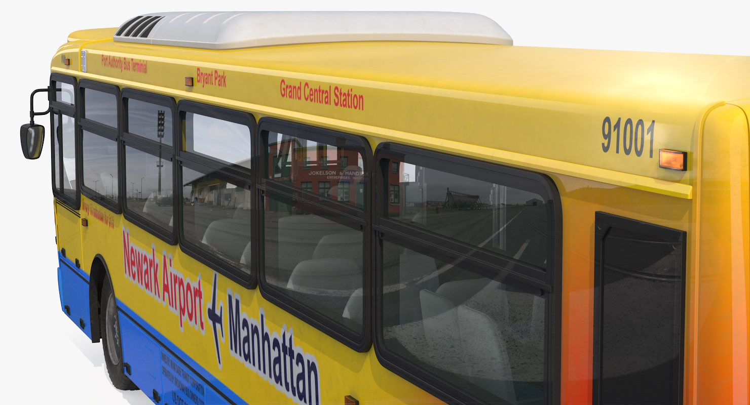 3D model Bus Nabi Model 416 NYC Airport Express Rigged