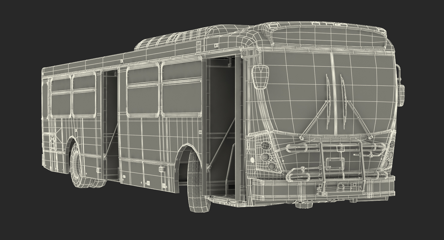 3D model Bus Nabi Model 416 NYC Airport Express Rigged