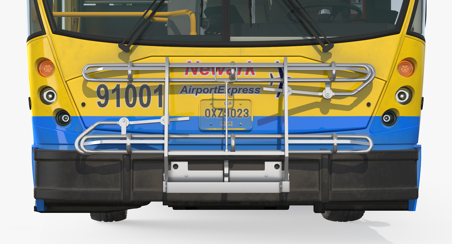 3D model Bus Nabi Model 416 NYC Airport Express Rigged