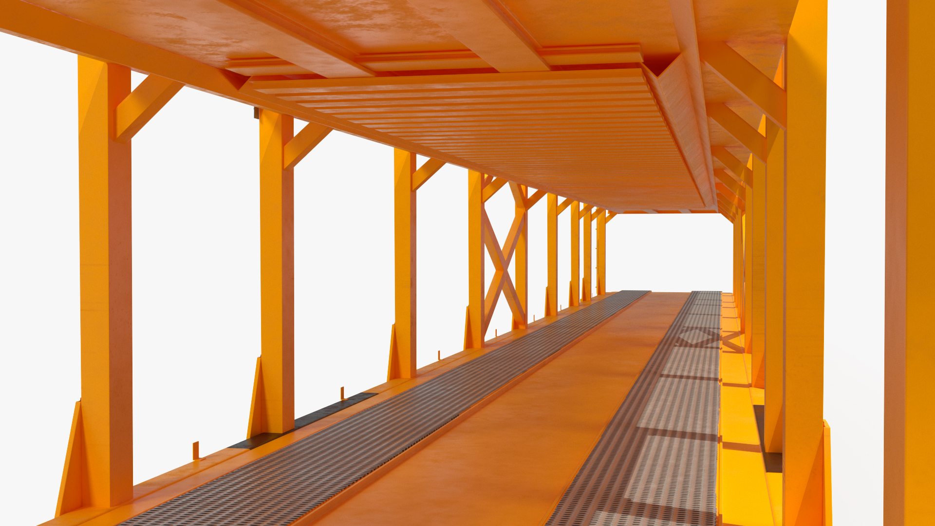 Generic Auto Rack Train Car 3D