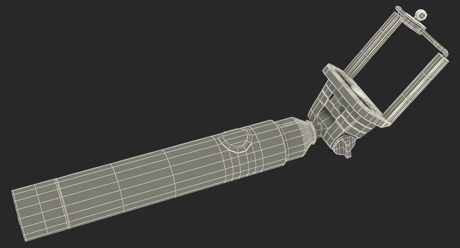Selfie Stick Monopod with Iphone 7 3D model