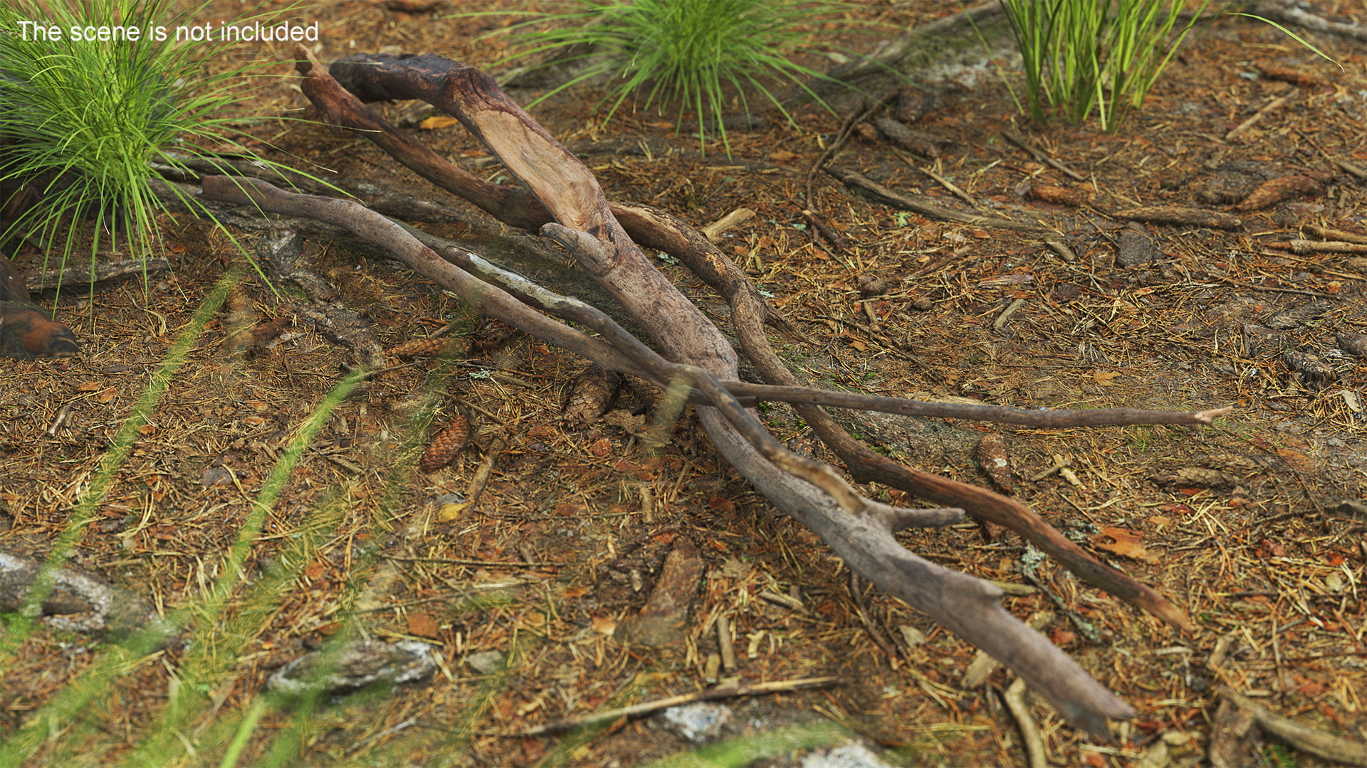 3D model Heap of Dry Branches