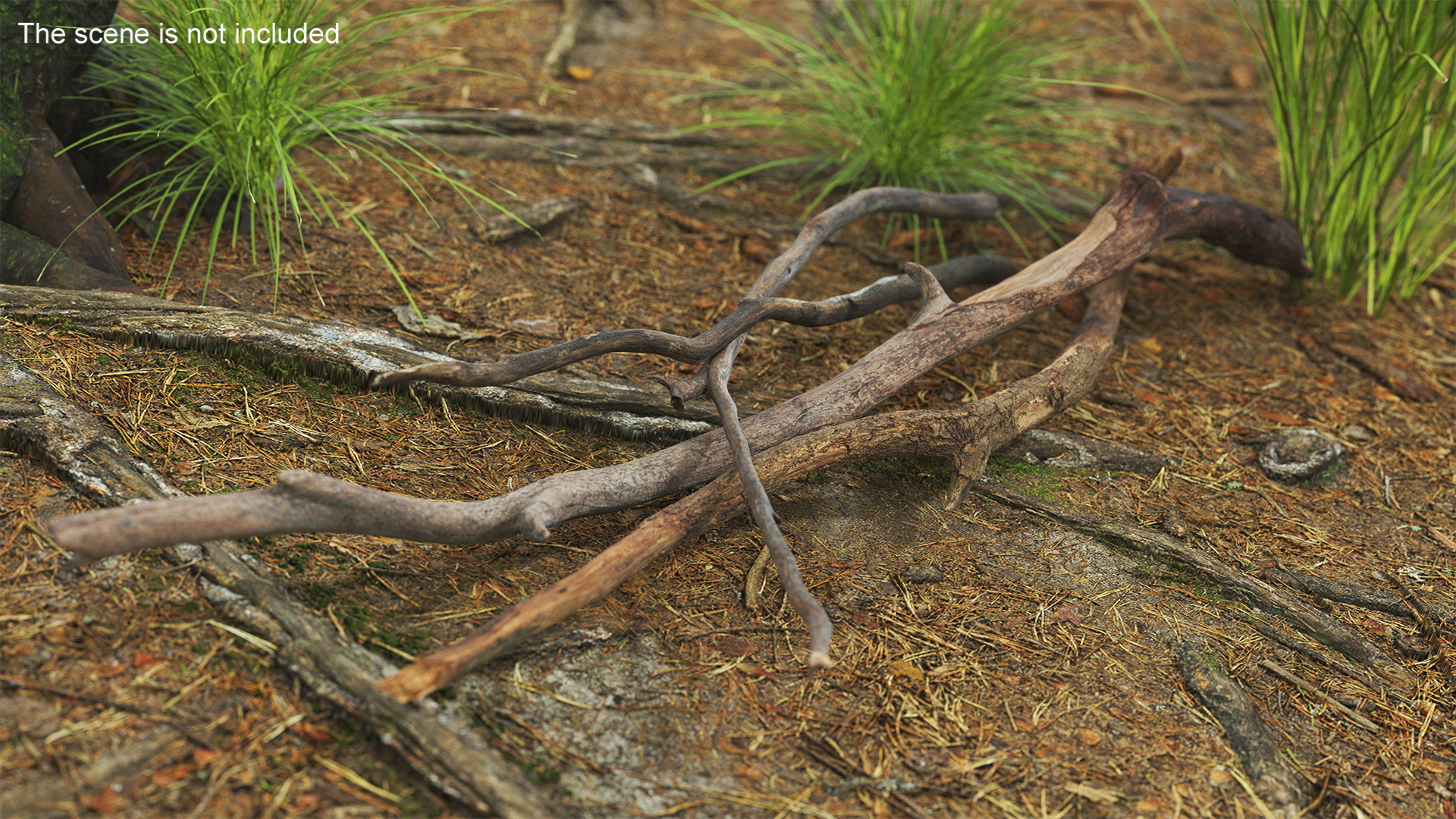 3D model Heap of Dry Branches