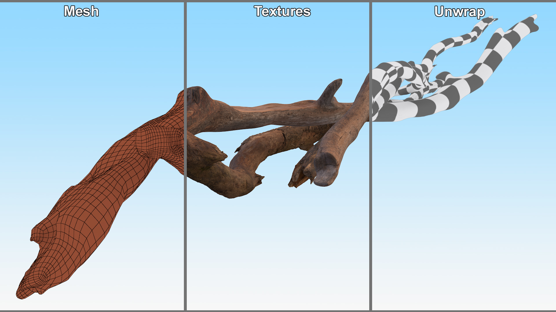 3D model Heap of Dry Branches