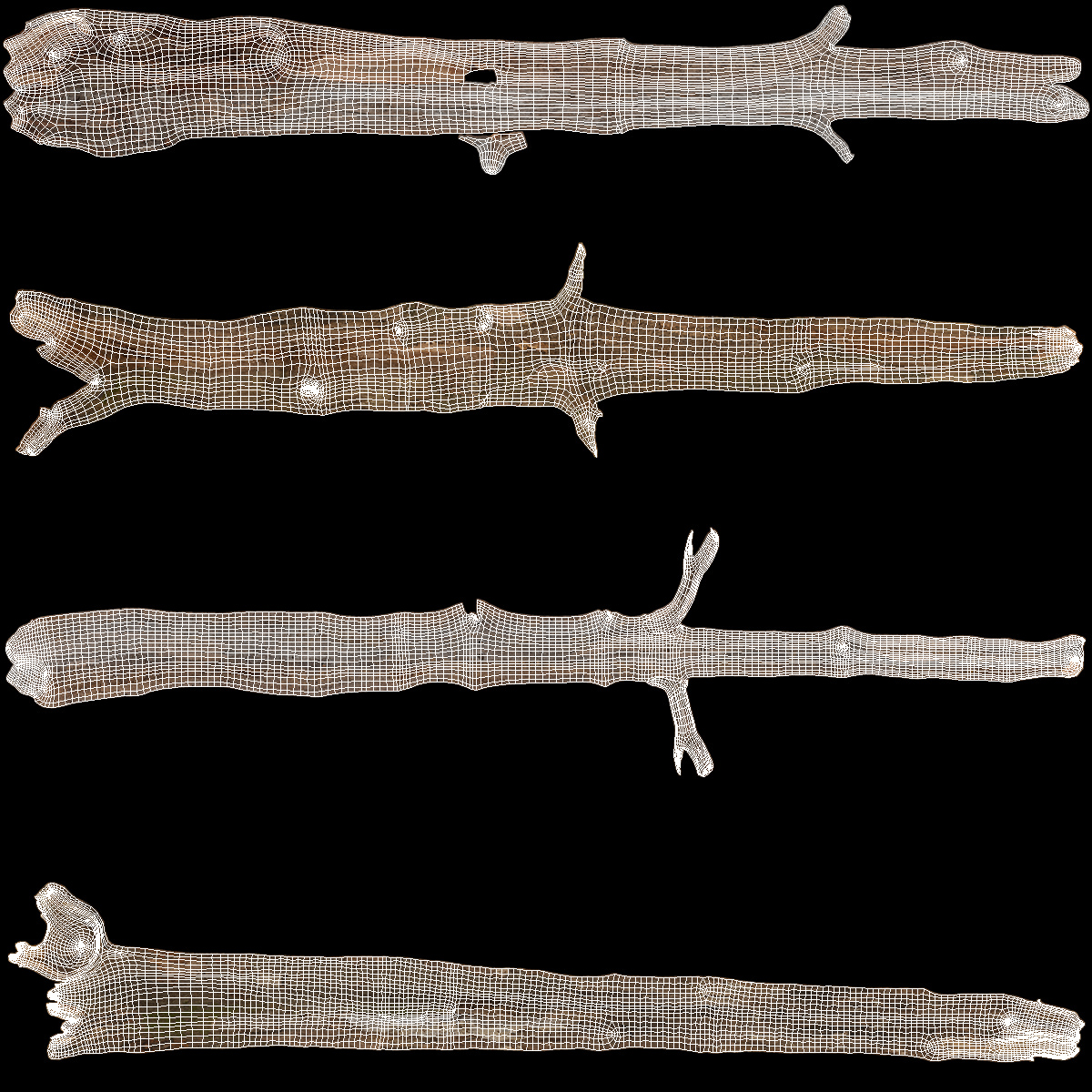 3D model Heap of Dry Branches