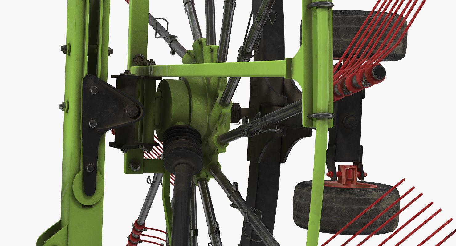 3D Used Twin Rotor Hay Rake Claas Liner 2700 Parked model