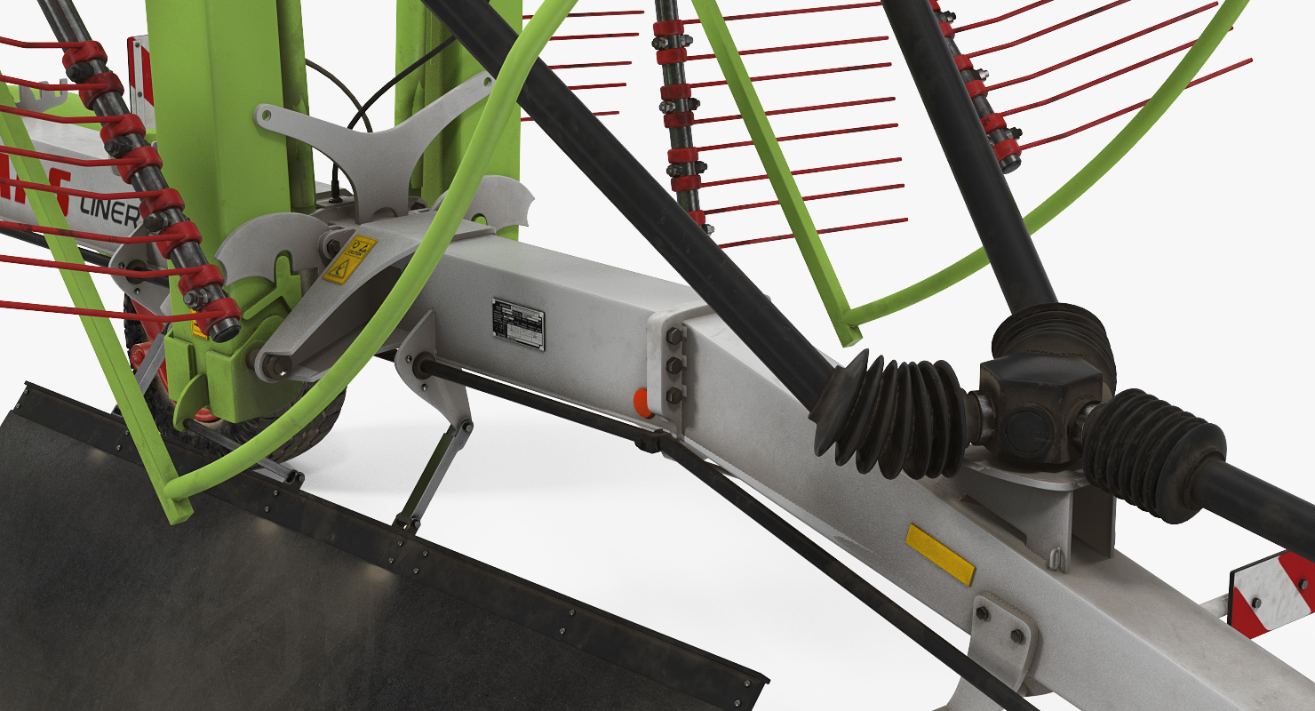 3D Used Twin Rotor Hay Rake Claas Liner 2700 Parked model