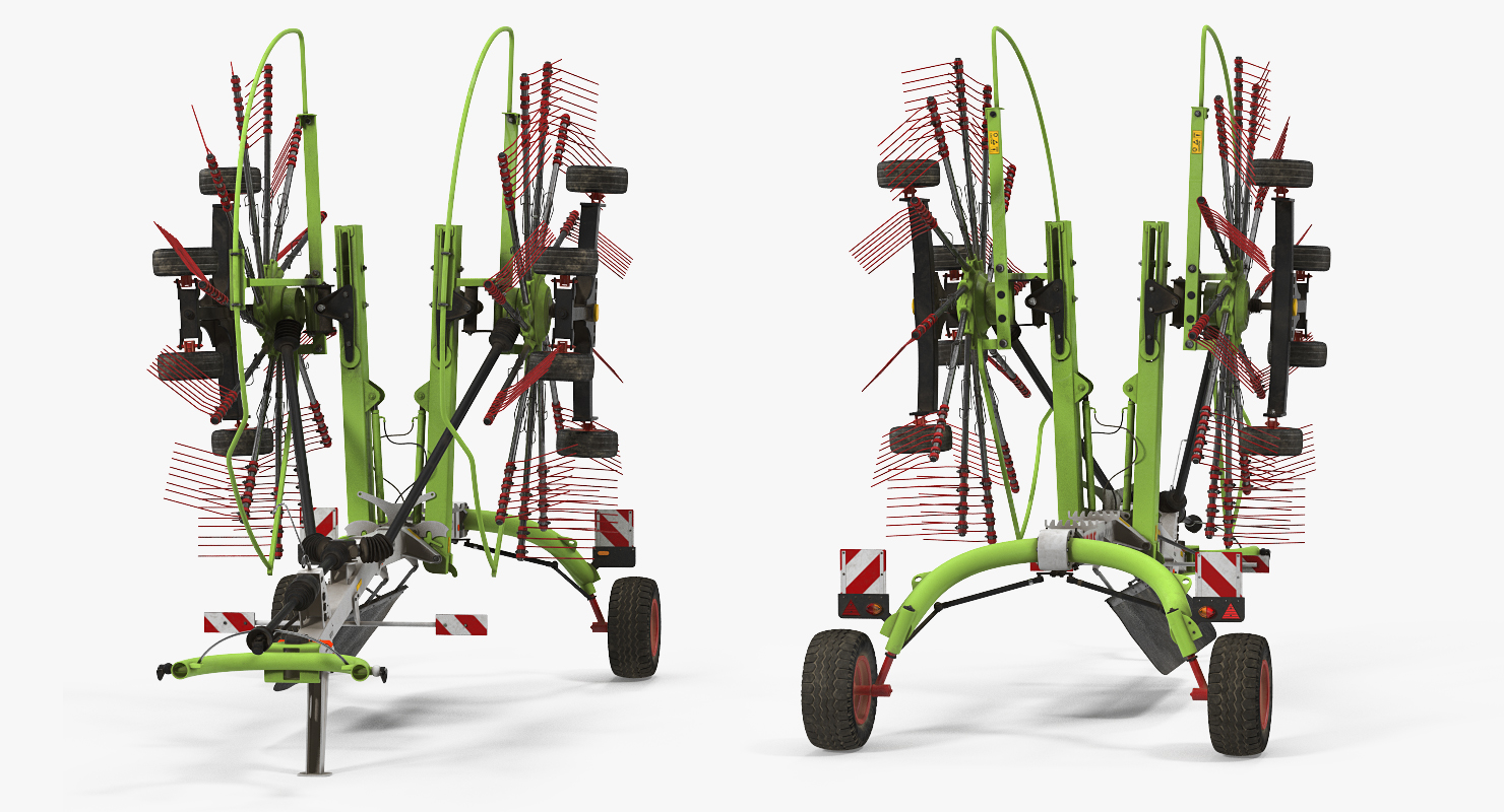 3D Used Twin Rotor Hay Rake Claas Liner 2700 Parked model