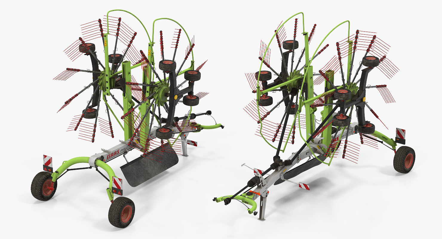 3D Used Twin Rotor Hay Rake Claas Liner 2700 Parked model