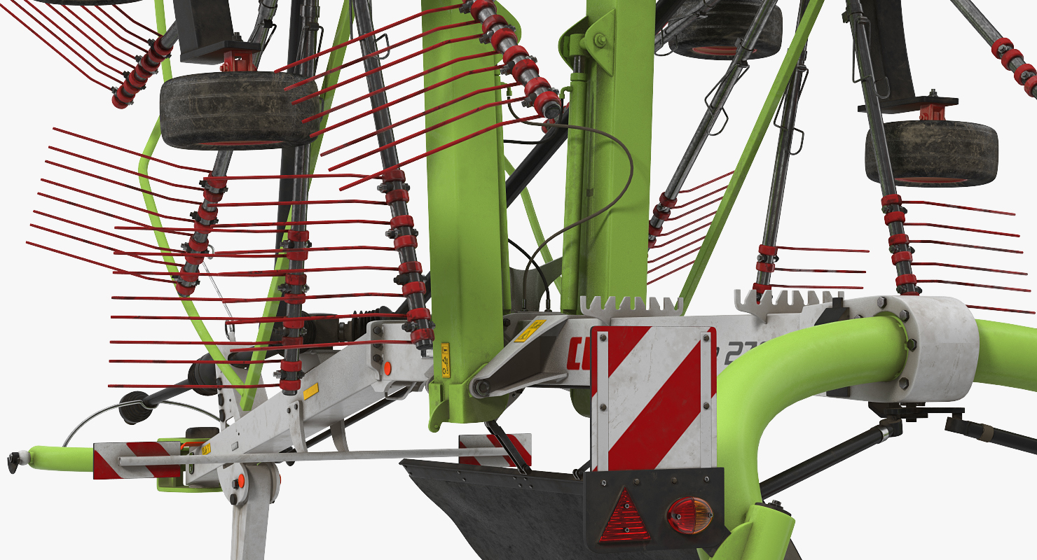 3D Used Twin Rotor Hay Rake Claas Liner 2700 Parked model