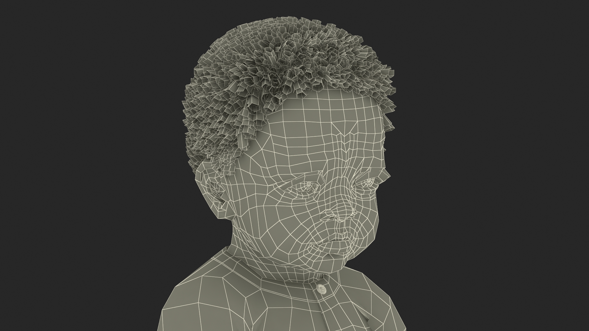 Toddler Black Boy Light Skin in Casual Outfit Standing 3D model