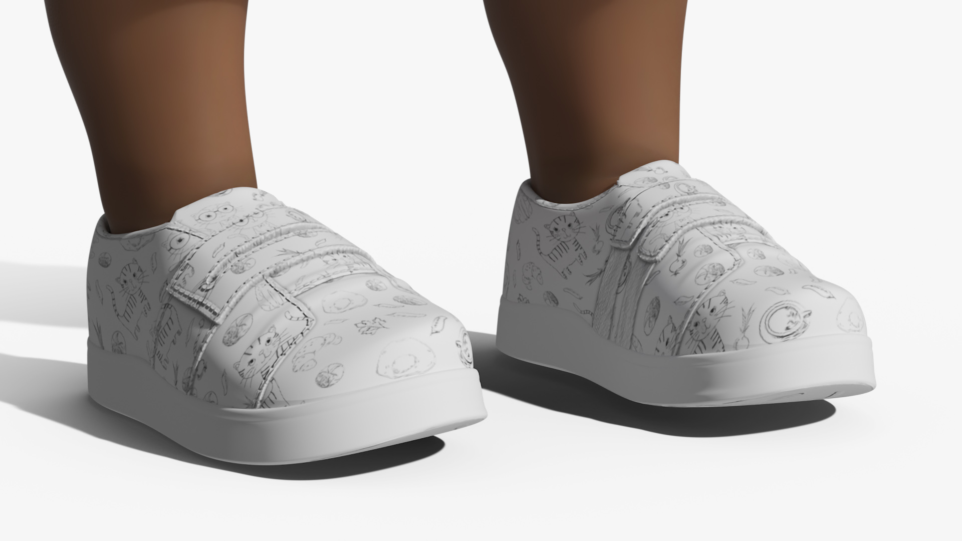 Toddler Black Boy Light Skin in Casual Outfit Standing 3D model