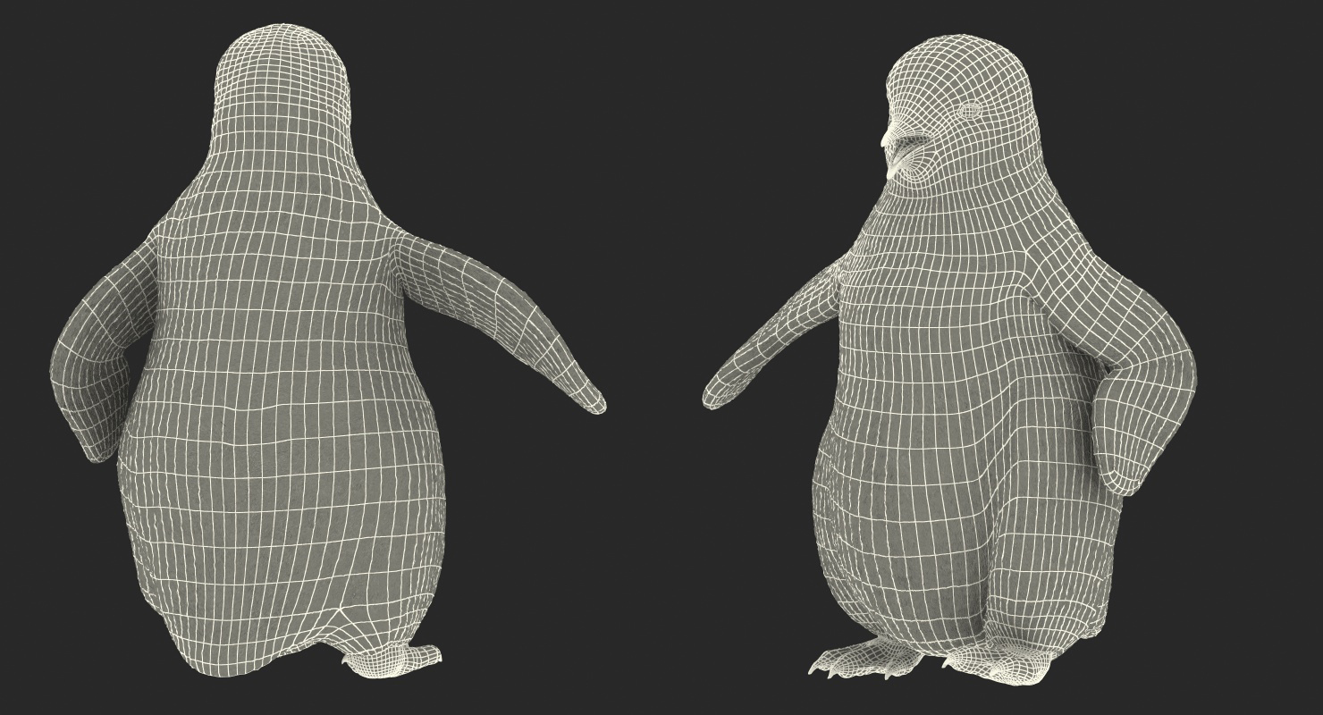 Baby Emperor Penguin Rigged 3D