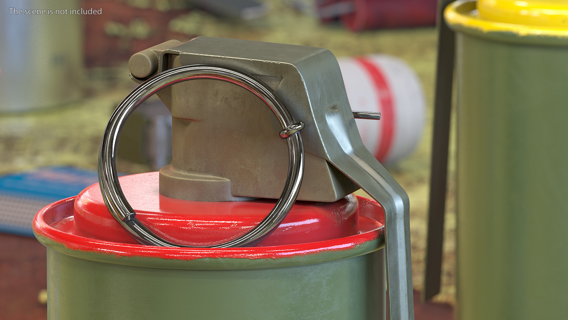 M18 Colored Smoke Grenade Red 3D model