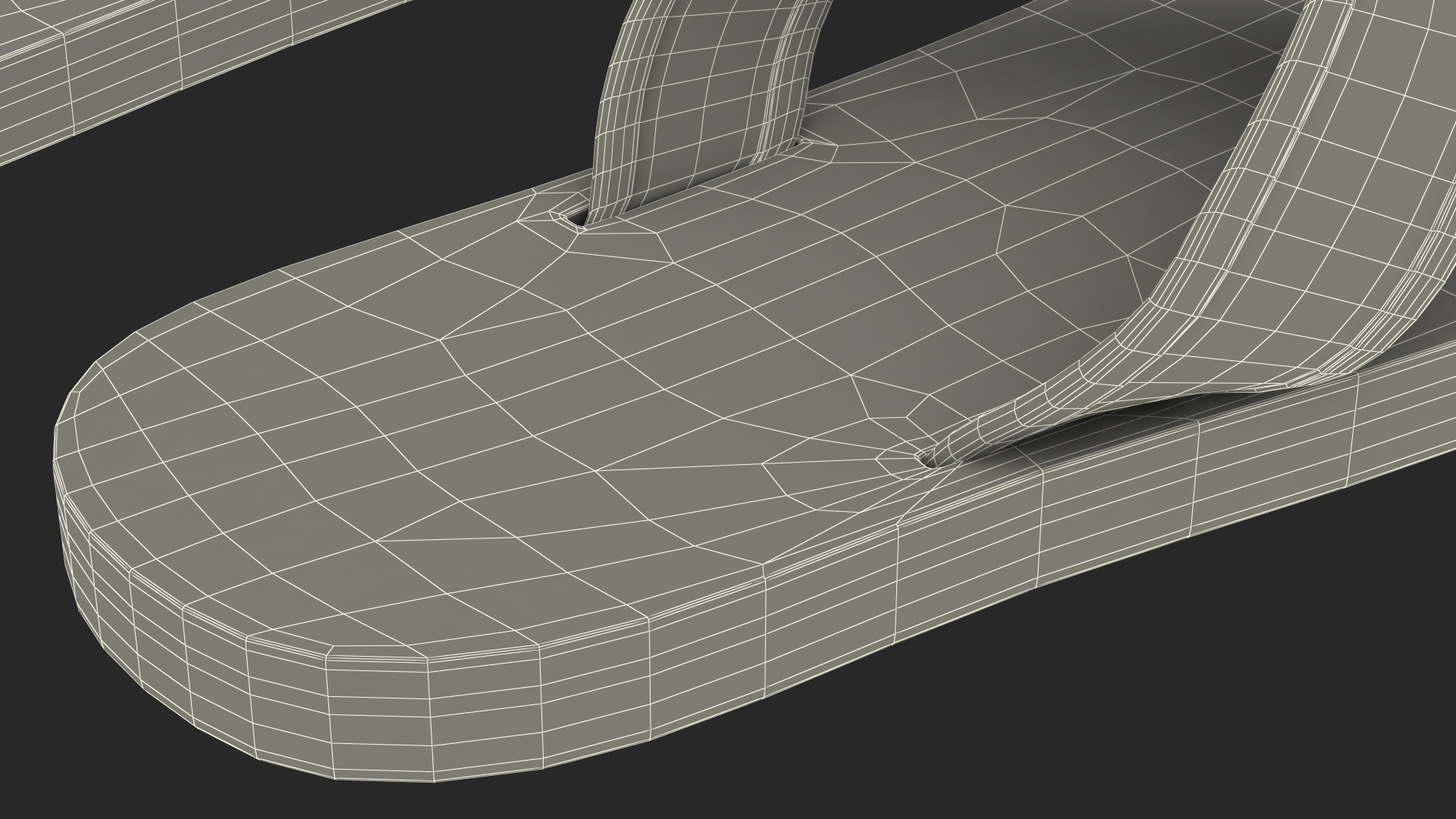 3D model Flip Flops Superdry Black