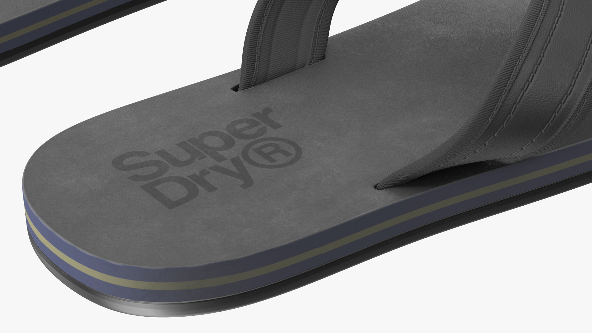 3D model Flip Flops Superdry Black